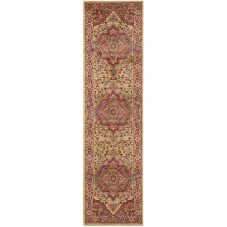 Safavieh Mahal Power Loomed Rectangle Rug- Red - Natural- 2 Ft. 2 In. X 8 Ft. MAH698A-28